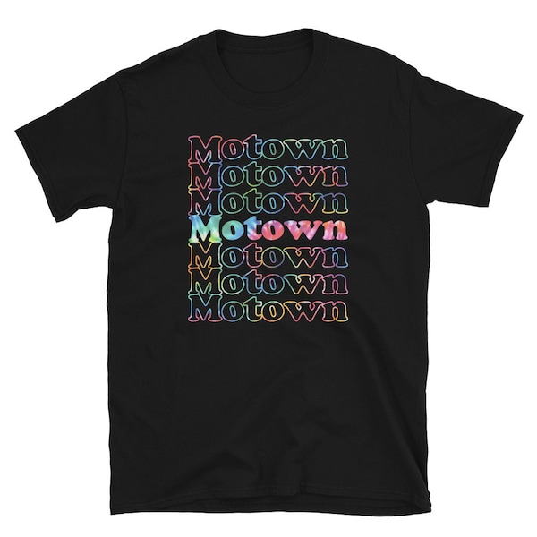 Motown Tie Dye Shirt - Vintage Retro Geïnspireerd Motown Music Lover Detroit 50s 60s 70s