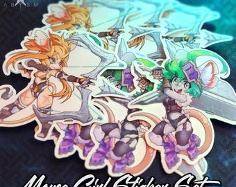Abysm - Aeryn & Matilda vinyl sticker set (2" x 2")