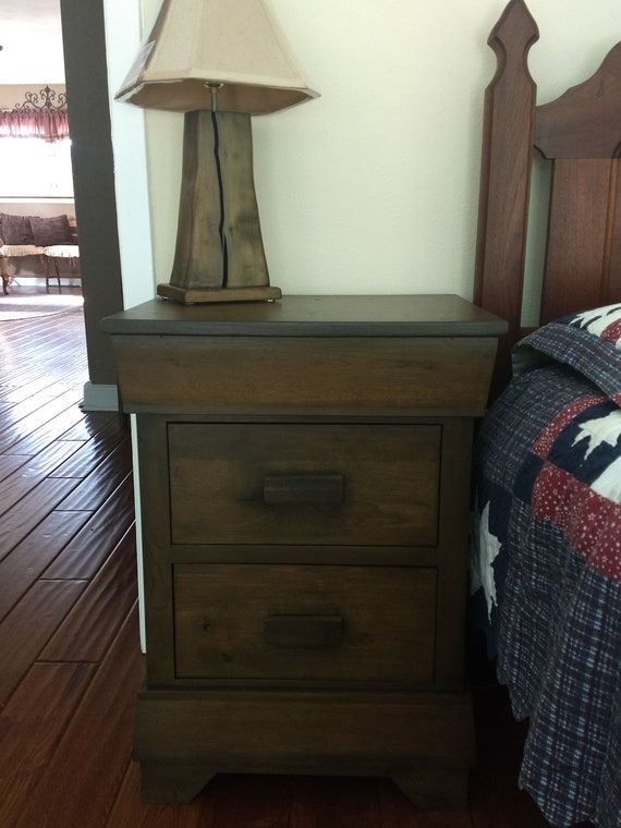 White Oak Nightstand With Drawers Bedside Table Side Table Etsy