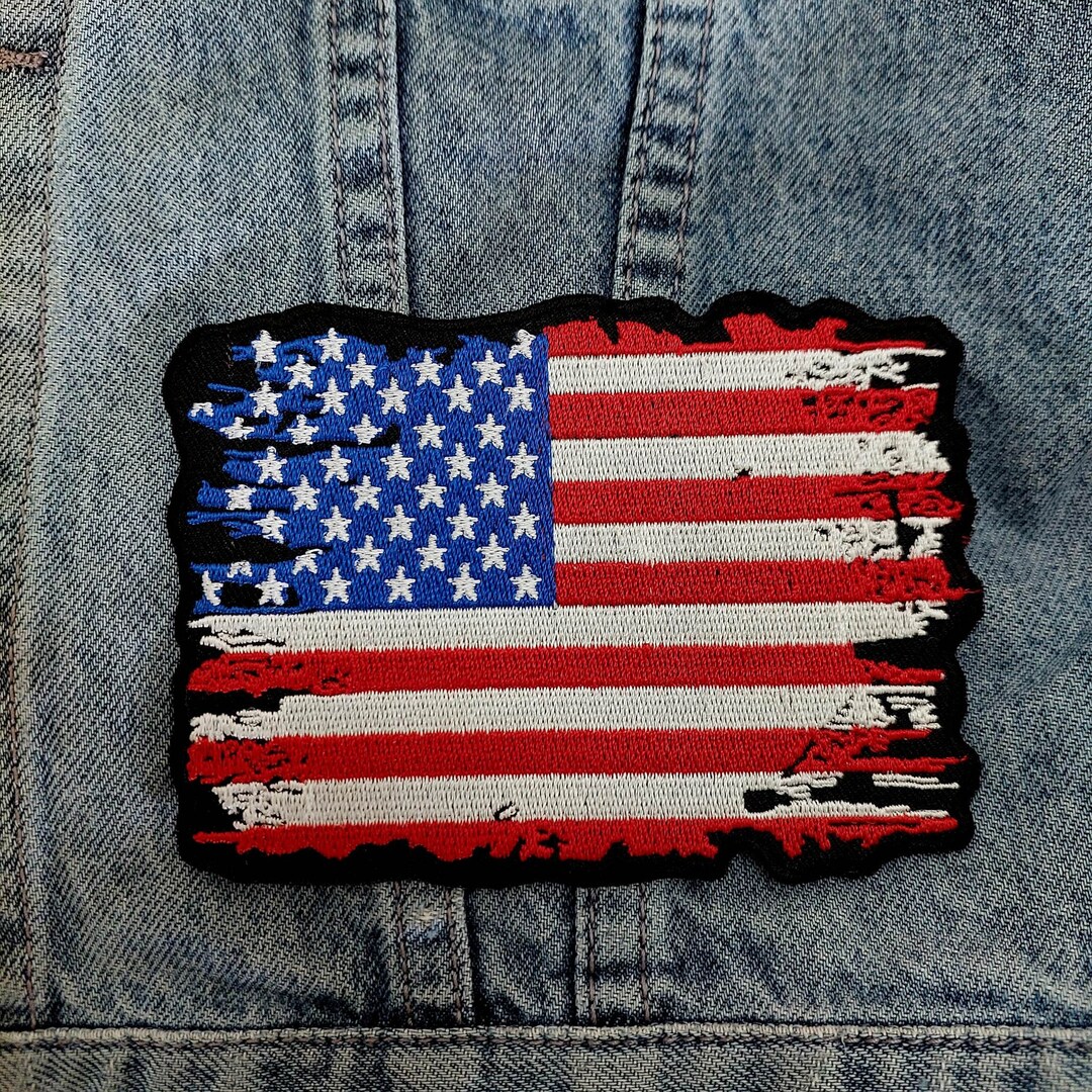 Framed American Flag Patches for Jackets Etsy