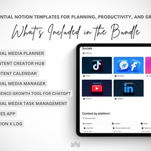 Notion Template Social Media Planner Digital Content Calendar Manager ...