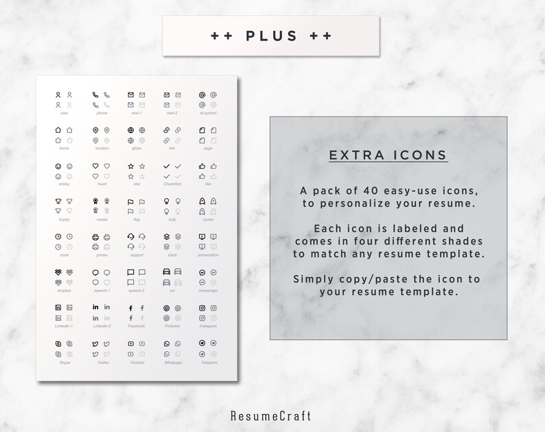 ATS Resume Template for Word Minimalist Professional CV | Etsy