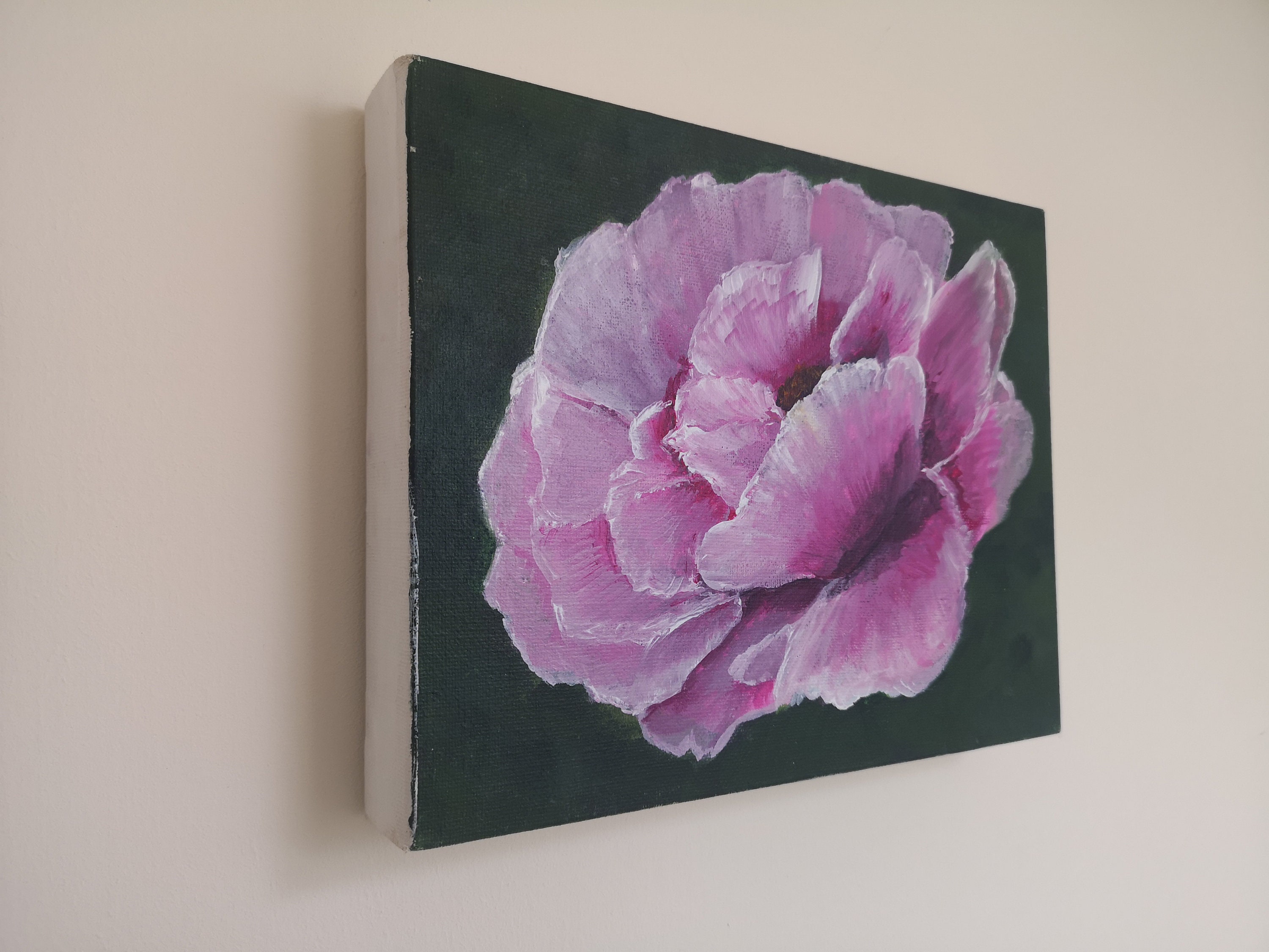 Peony Flower Original Acrylic Painting