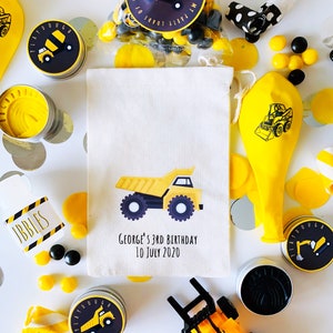 Construction Party Favors, Construction theme, Boys birthday, Construction Party Decor, Construction Party Bags