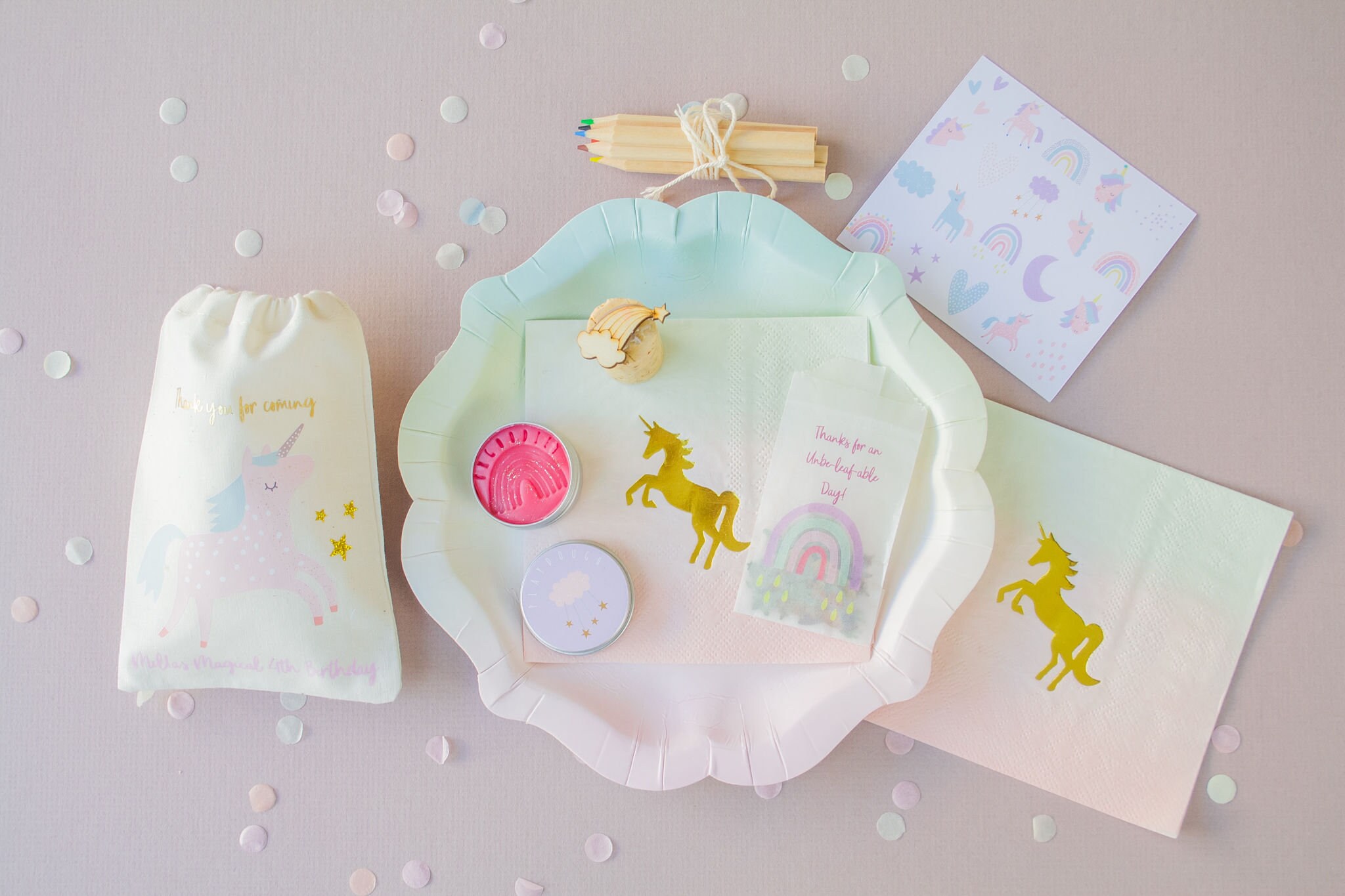 Unicorn party bag unicorn party favours eco party bag | Etsy