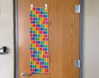 Colored Pencils Teacher Door Window Decoration. Teacher Classroom Window Cover Safety Security, Emergency School Lockdown.  FREE SHIPPING!