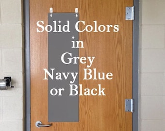 Solid Color Navy Blue, Grey or Black Teacher Door Window Decoration. Teacher Classroom Window Cover Safety Security Emergency. FREE SHIPPING