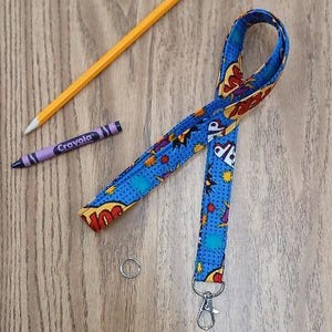 Teacher&#39;s Lanyard, Adult Lanyard, Wristlet, Art Teacher, School Teacher, Student Lanyard, Elementary ID Holder, Keychain Science, Chemistry
