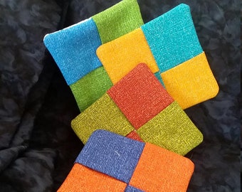 Set of 4 multi color coasters