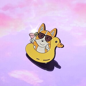Kawaii Corgi Ducky - Soft Enamel Pin