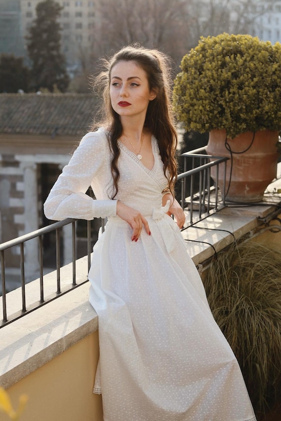 cotton sleepwear dress for women JODIE 100% Organic Nightgown Nightshirt Loungewear House (Grown & Made in USA) (99.99% Biodegradable) Wrap It As A navy blue elegant satin wedding guest dress chic and a flattering Size:S | Creme
