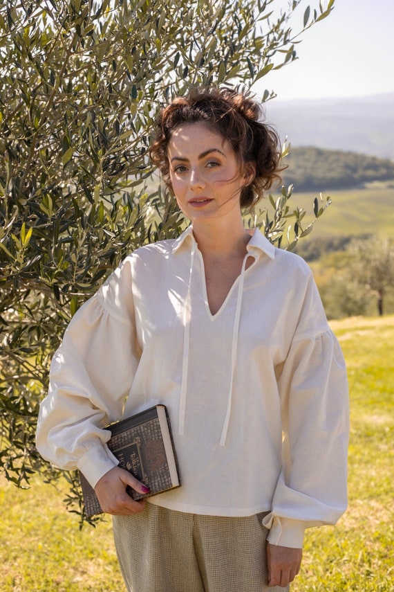 peasant sleeve blouse