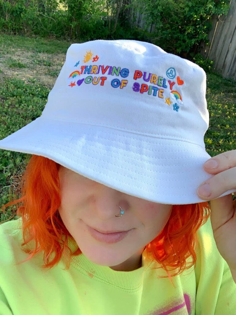 Kidcore Bucket Hat Women Funny Bucket Hat Embroidered Hat Decora Cute kidcore-bucket-hat-women-funny-bucket-hat-embroidered-hat-decora-cute