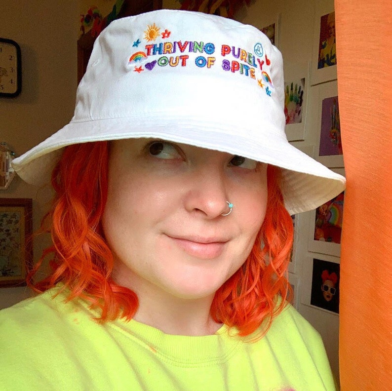 Kidcore Bucket Hat Women Funny Bucket Hat Embroidered Hat Decora Cute kidcore-bucket-hat-women-funny-bucket-hat-embroidered-hat-decora-cute