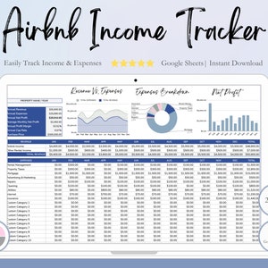 Airbnb Template Income and Expense Spreadsheet Airbnb Bundle Profit and Loss Airbnb Host Template Vacation Rental Property Management Vrbo