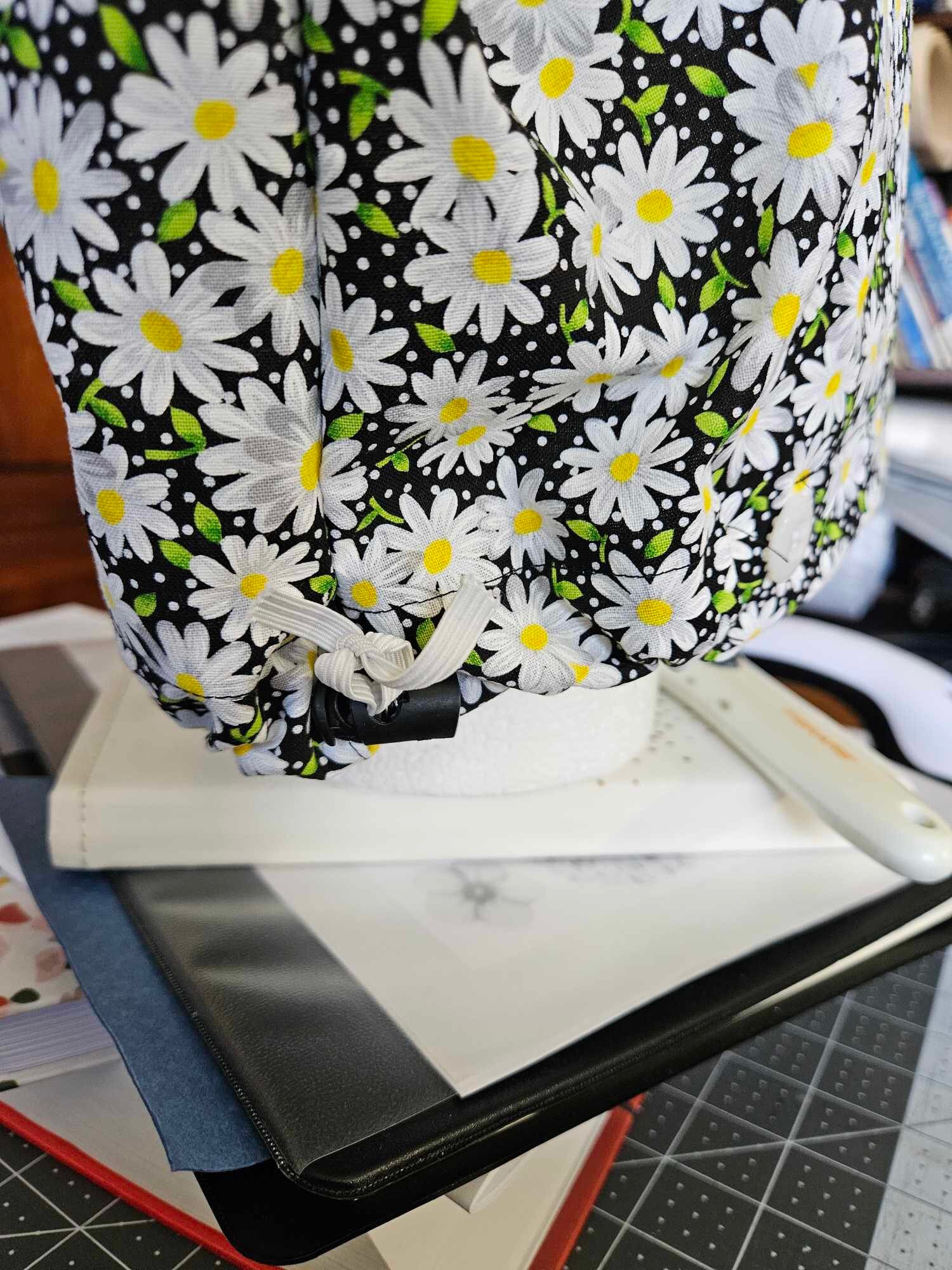 XL / XXL Daisy on Black Fabric W Buttons and Toggle - Etsy