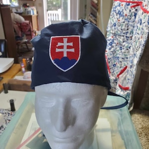 Slovakia on Navy Fabric