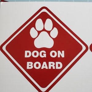 Dog on board vinyl decal