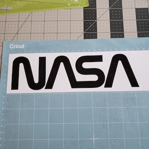 NASA in waterproof decal