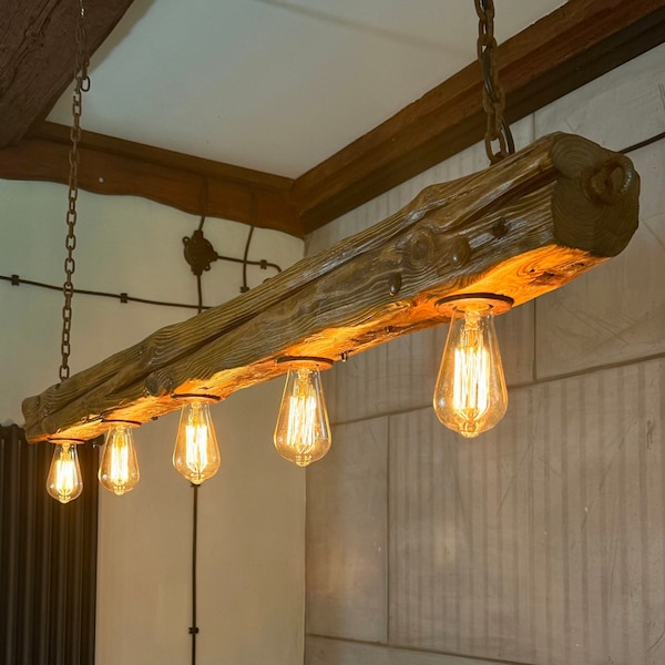 Wooden Hanging Lamp - Etsy