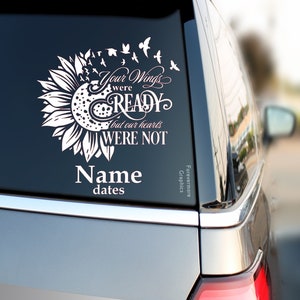 Physical Decal Version in Loving Memory Decal Rest in - Etsy