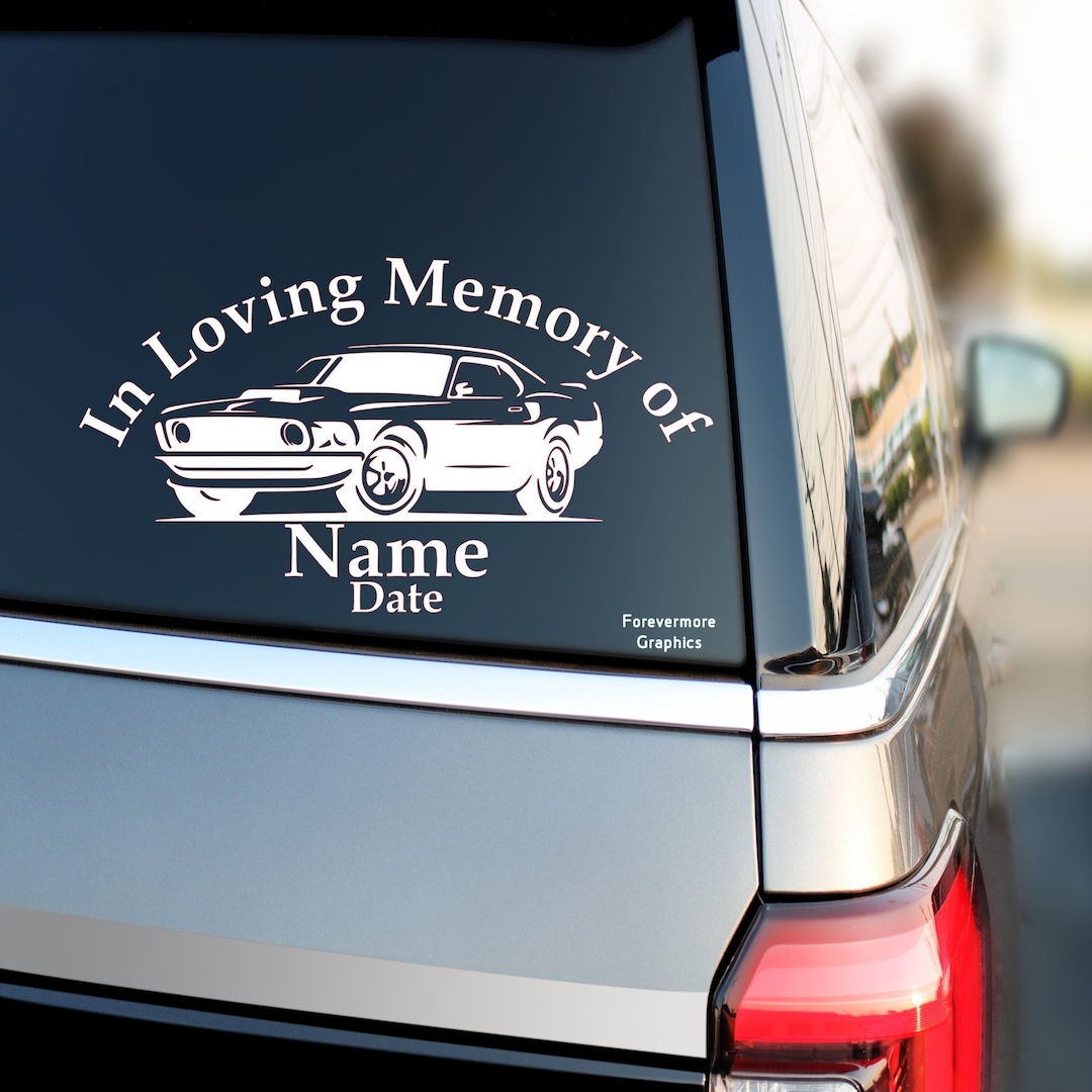In Loving Memory of Decal in Loving Memory Sticker Rest in Peace Decal