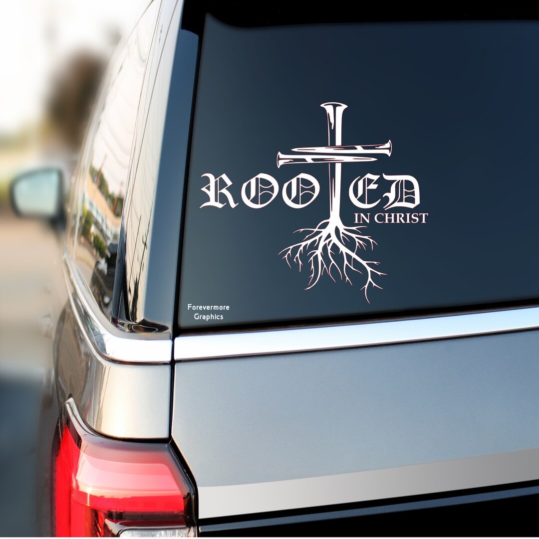 Jesus Cross Roots Vinyl Decal, Bumper Sticker, Christian, Car, Windows,  Outdoors