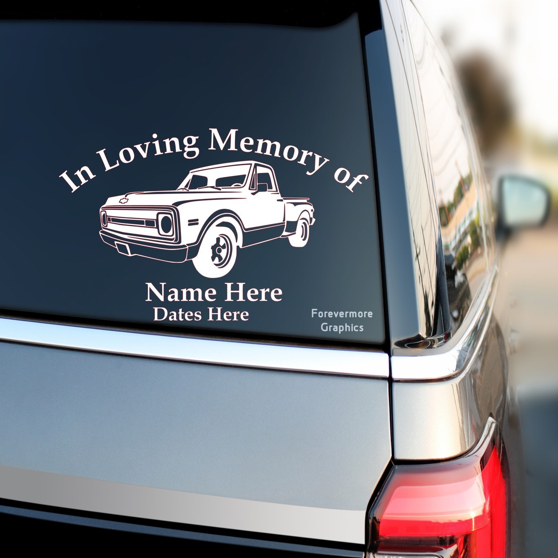 In loving memory car decals discount