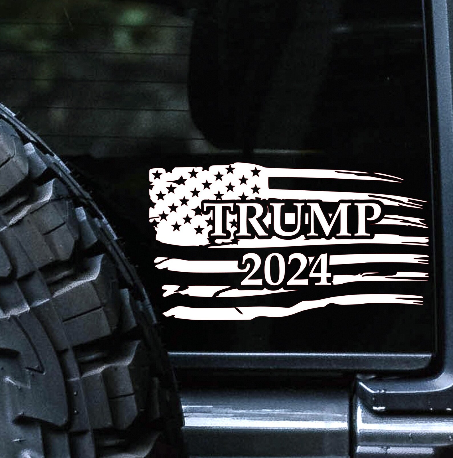 Trump 2024 Decal Trump 2024 Sticker Stars and Stripes Etsy