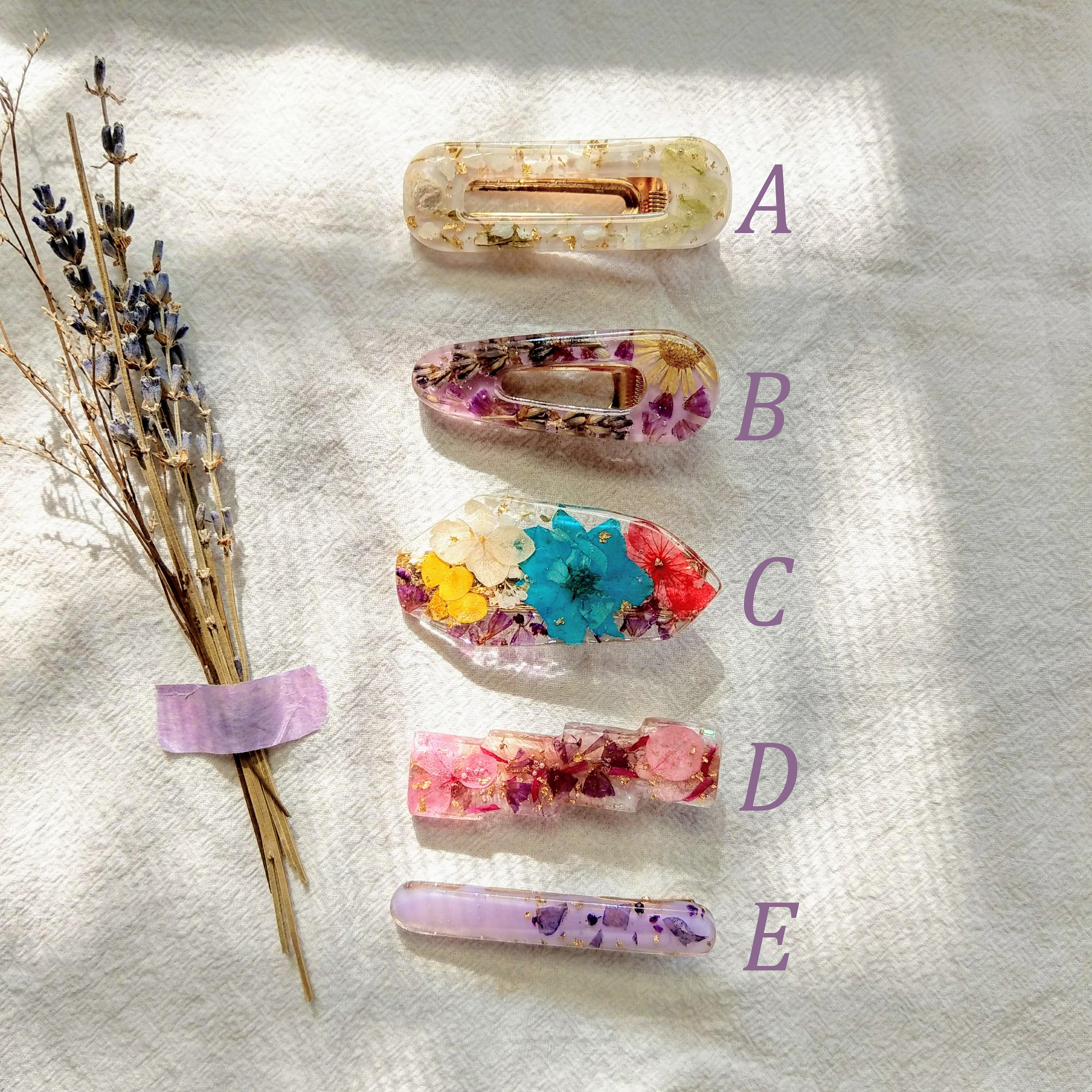 Murano Millefiori Haarspange Lavendel - Handgefertigt In Venedig, Ca. 9 Cm, Echtes Muranoglas