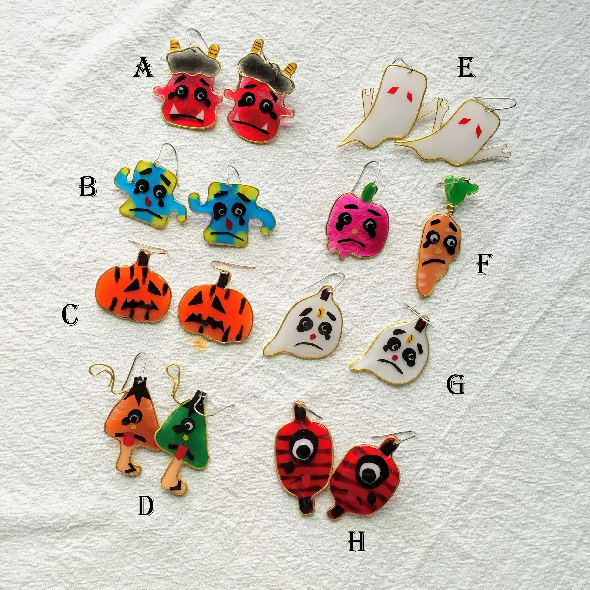 6 Paar Halloween Ohrringe Set - Messer Und Dolch Design Für Mottoparty