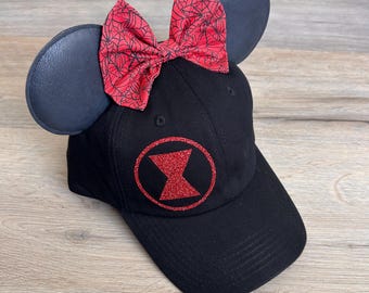 Black Widow Mouse Ears, Superhero Ears