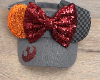 Sabine Inspired Mouse Ear Hat, Mandalorian Armor Mouse Ears, May the Fourth Mouse Ears