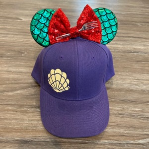 Mermaid Inspired Hat l Mouse Ears l Princess Weekend Running Costume l Comfortable Running Hat