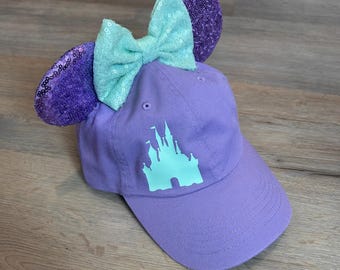 Purple Castle Mouse Ear Hat, Comfortable Park Accessory