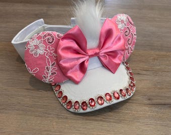 Glam Marie Mouse Ear Visor, Aristocats Inspired Mouse Ears