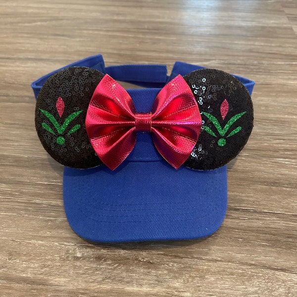 Anna Mouse Ears, Comfortable Running Ear Visor for Princess Weekend, Princess Mouse Ear Visor, Anna Running Costume for Princess Weekend