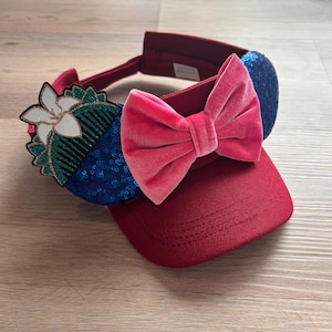 Mulan Mouse Ear Visor, Princess Weekend Mouse Ear Visor, Mulan Costume Mouse Ears