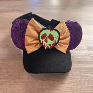 Evil Queen Mouse Ear Visor, Evil Queen Costume Accessory, Princess Weekend Costume