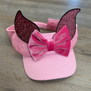 Piglet Inspired Mouse Ears, Piglet Mouse Ear Visor, Customizable Mouse Ears, Running Costume Mouse Ears