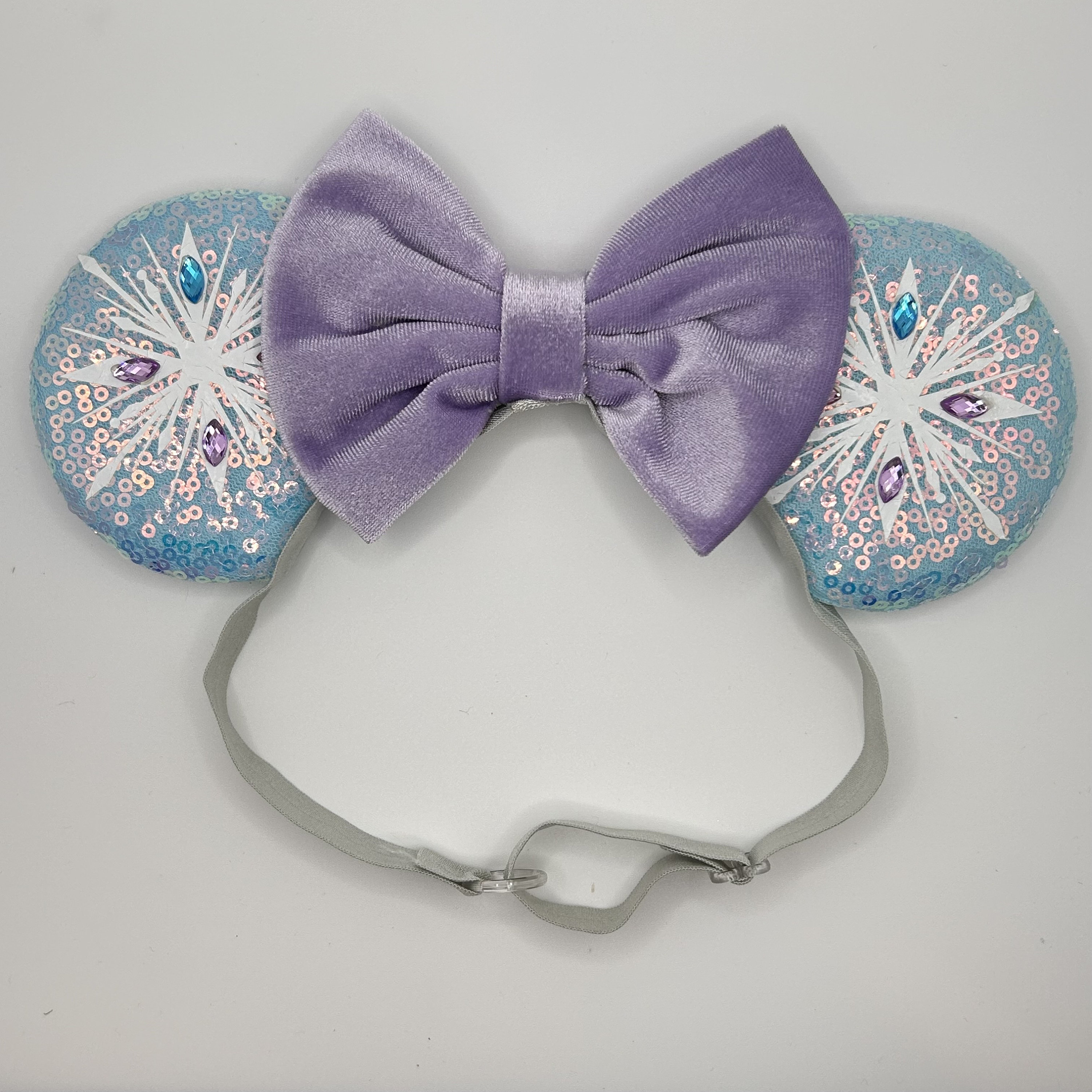 Toddler to Adult Adjustable Mouse Ear Headband, Frozen Inspired Mouse Ears, Ice Queen Mouse Ears