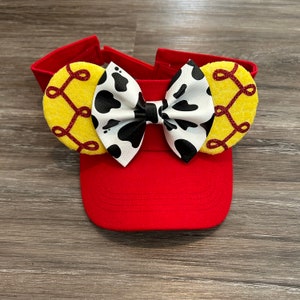 Jessie Mouse Ears Visor, Jessie Inspired Mouse Ears for Running Costume, Comfortable Mouse Ears for Running Costume