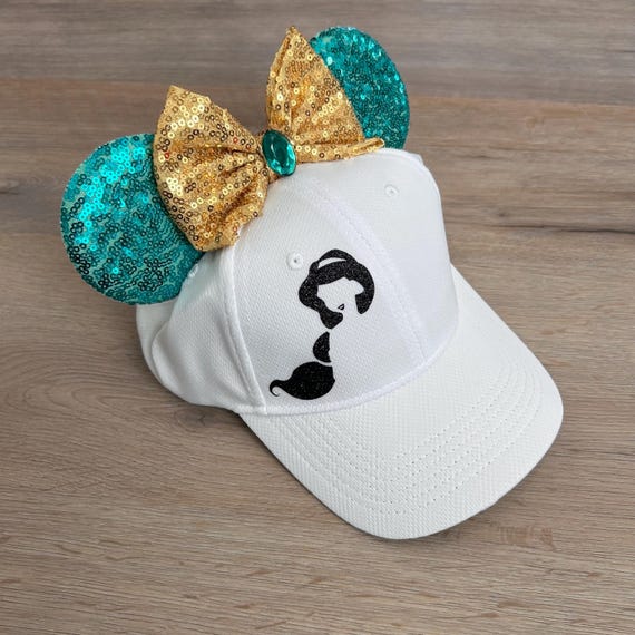 Jasmine Mouse Ear Visor, Customizable Princess Jasmine Mouse Ears,  Comfortable Princess Ears Perfect for Running Costume