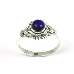 Handmade Lapis Lazuli Sterling Silver Ring: Women&#39;s Birthstone