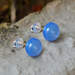 Chalcedony stud earrings clearance