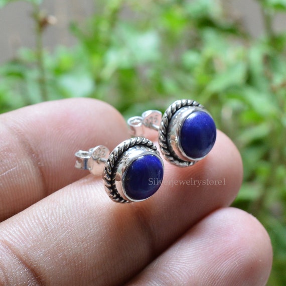Lapis Sterling Silver Stud Earrings Lapis Sterling Silver Stud Earrings