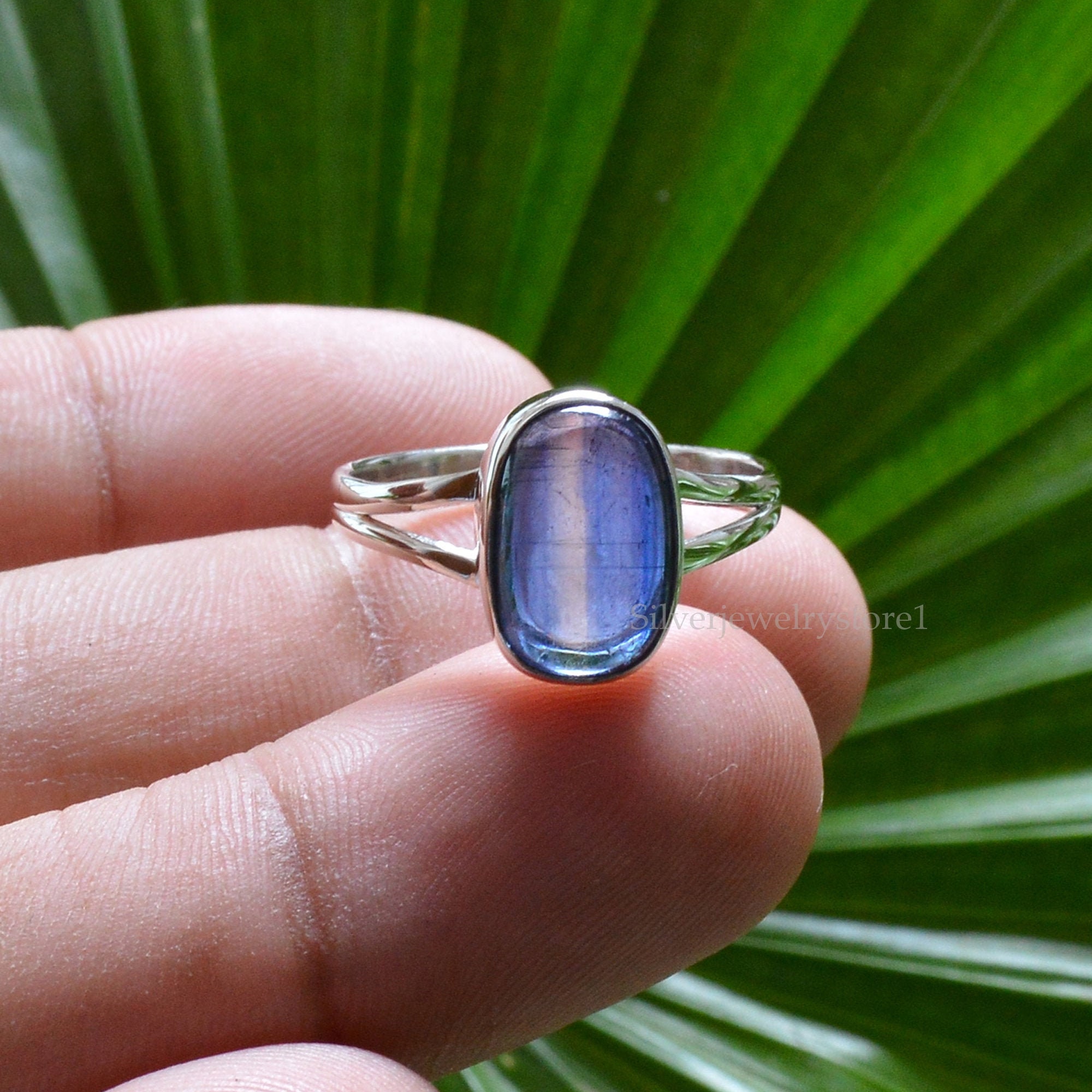 Natural Kyanite Ring 925 Sterling Silver Ring Gemstone Jewelry