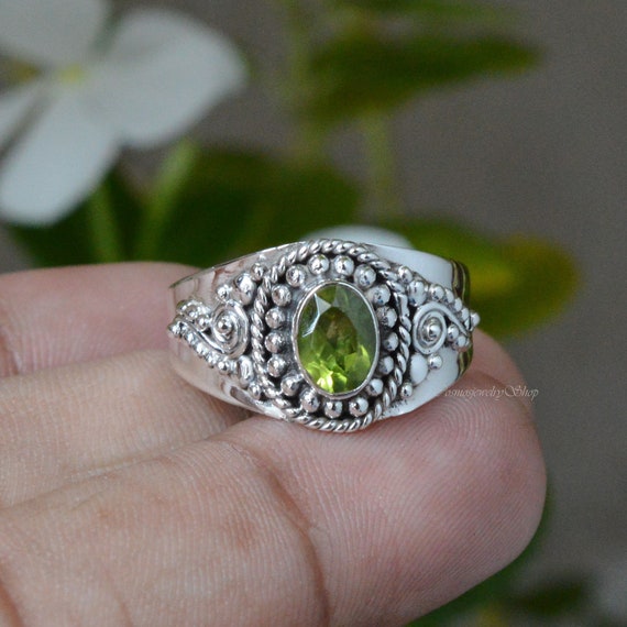 Genuine sale peridot rings