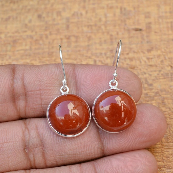 Red onyx earrings sale