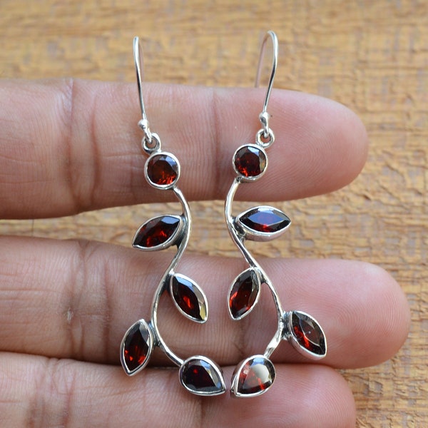 Garnet Earrings - Etsy